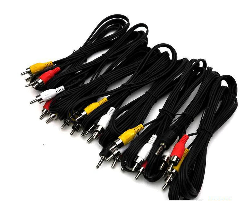 3.5mm to 3 RCA Splitter AV Cable for Audio/Video